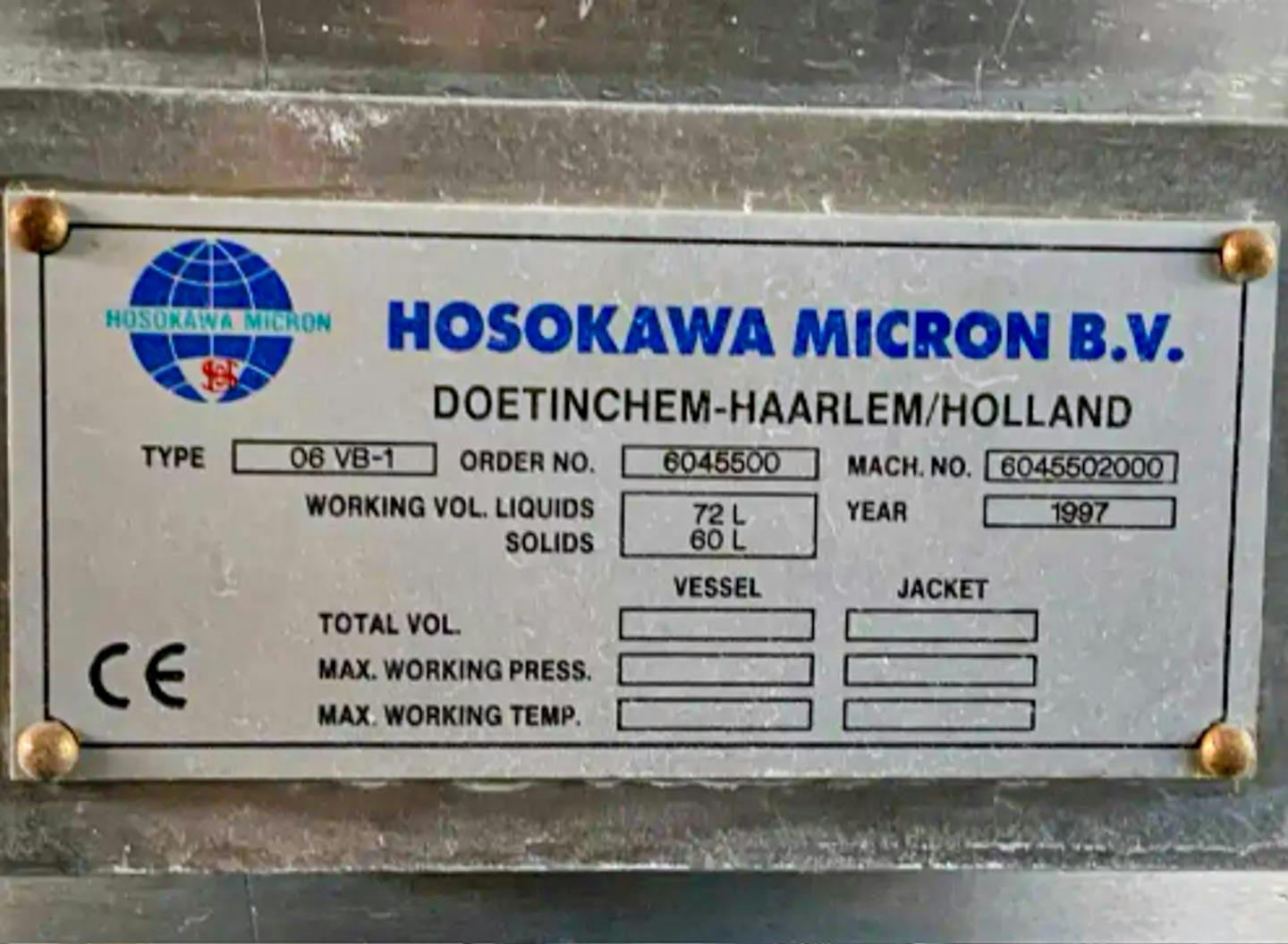 Hosokawa Micron 06-VB-1 - Conical mixer - image 8