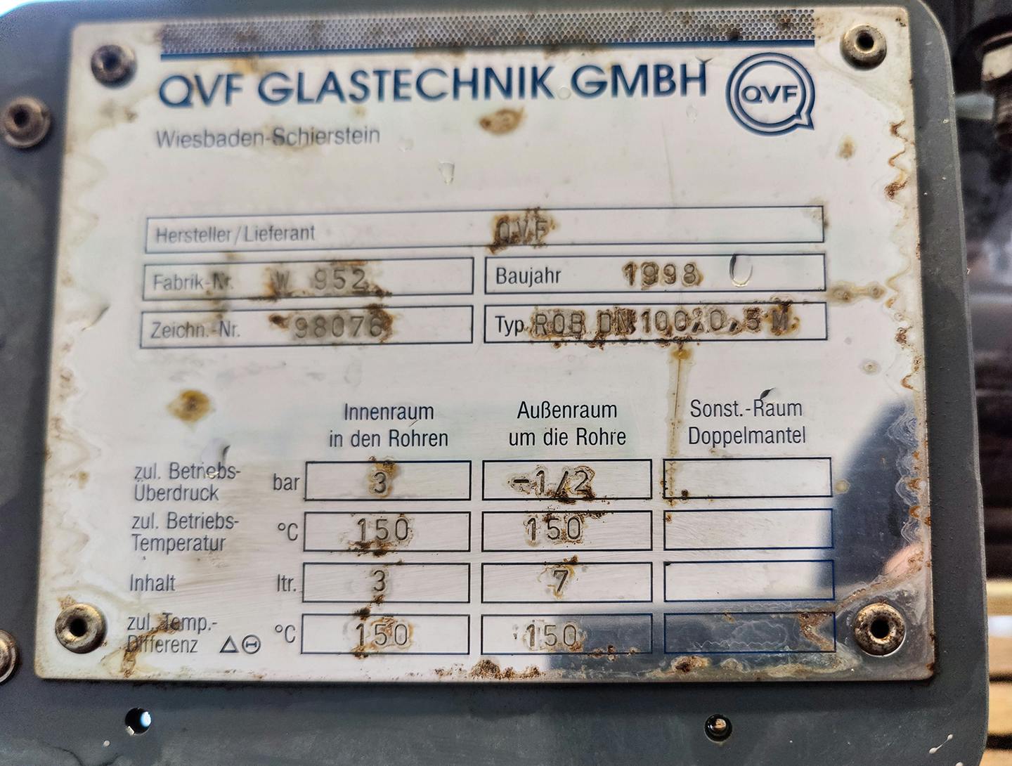 QVF Glasstechnik ROB DN 100,  0,5 m2/SIC - Shell and tube heat exchanger - image 10