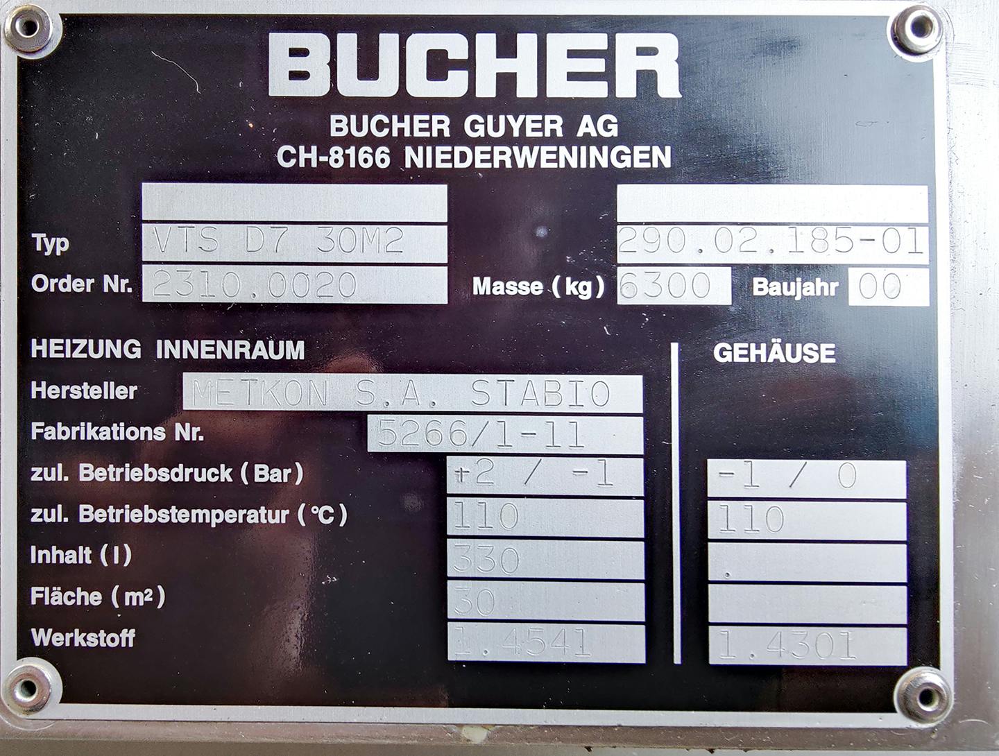Bucher VTS-D7 30m2 - Tray dryer - image 8