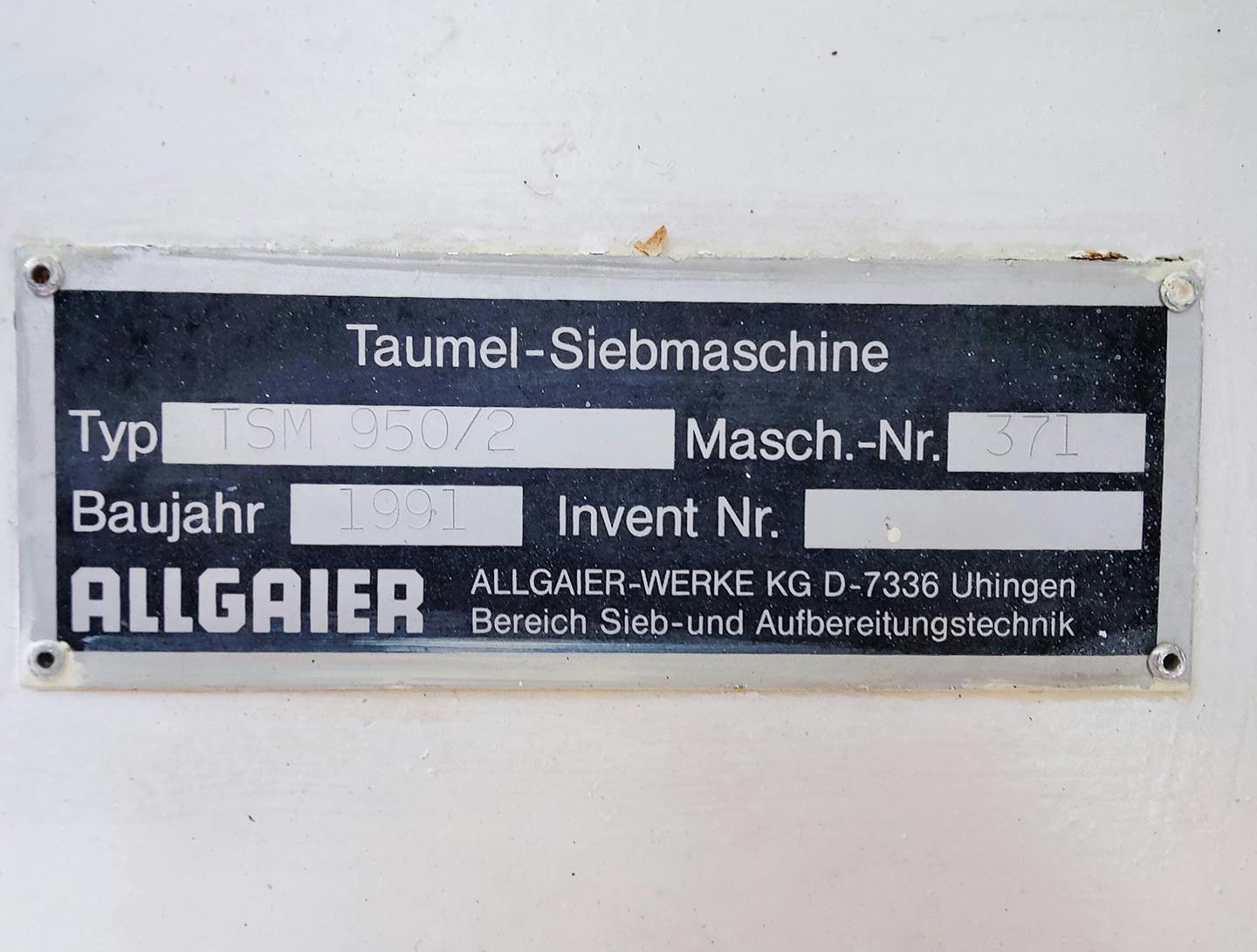 Allgaier TSM-950/2 - Tumbler screener - image 6
